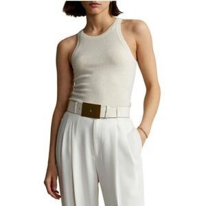 NWT|Polo Ralph Lauren 100% Cashmere Chic Cream Tank Top, XL